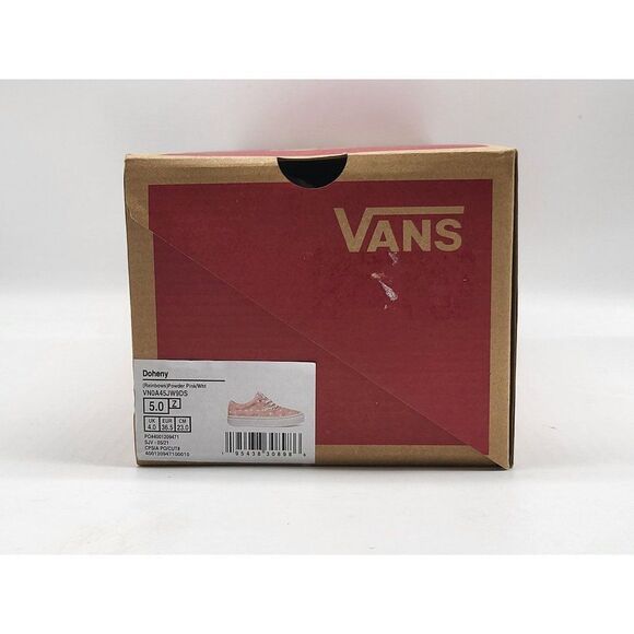 Vans Doheny Girls Size 3 Powder Pink Rainbows Canvas Sneakers Shoes Size 5 - Picture 8 of 8